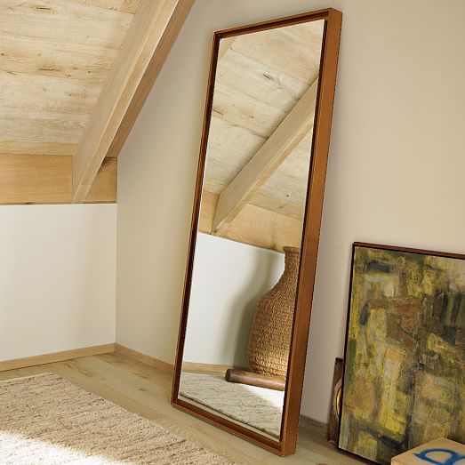 Floating Wood Floor Mirror west elm