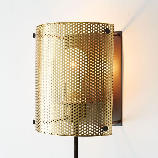 Perforated Metal Sconce west elm