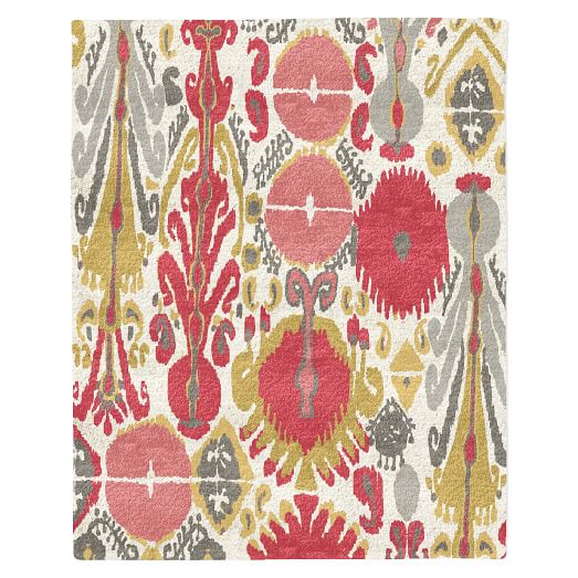Summer Ikat Special Order Wool Rug Macaroon Pink (4Week Delivery