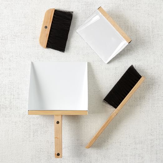 Dustpan + Brush Set White west elm