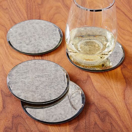 Foxed Mirror Coasters (Set of 4) west elm