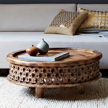 Carved Wood Coffee Table | west elm