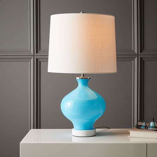 west elm + Rejuvenation Colored Glass Table Lamp - Small ...