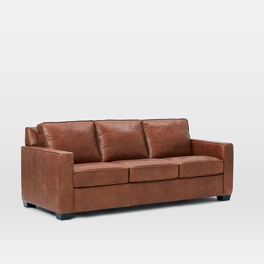 Henry® Leather Sofa Tobacco west elm