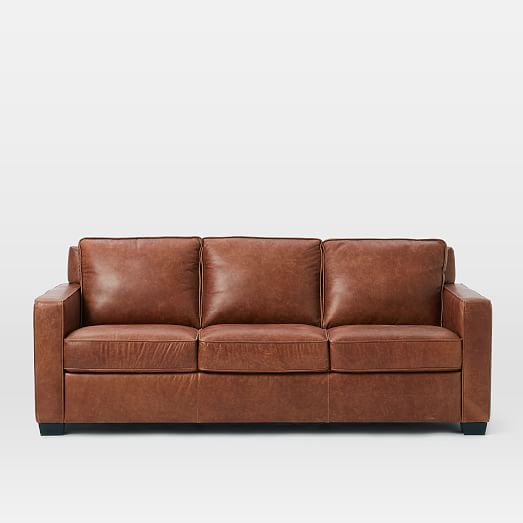 Henry® Leather Sofa Tobacco west elm
