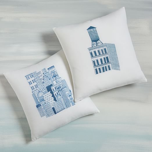 Sam Kalda Pillow Cover Cityscape west elm