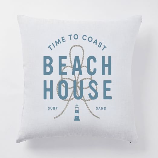 Summer Vacation Homes Pillow Cover Beach House west elm