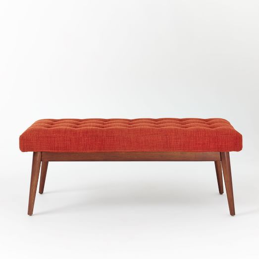 MidCentury Upholstered Bench west elm