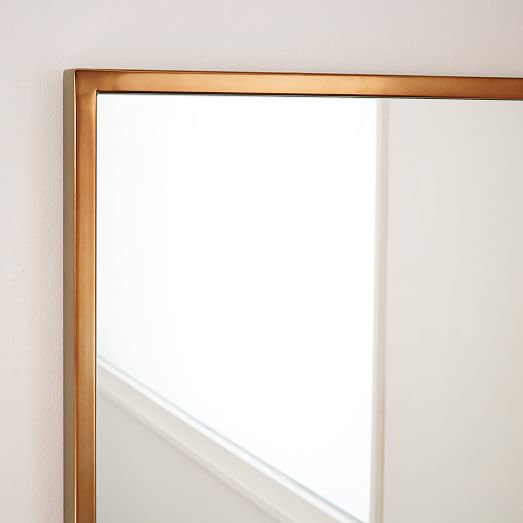 Metal Framed Floor Mirror Rose Gold west elm