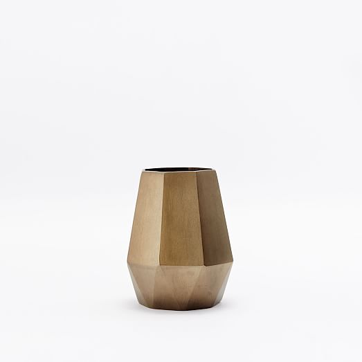 Faceted Metal Vases west elm