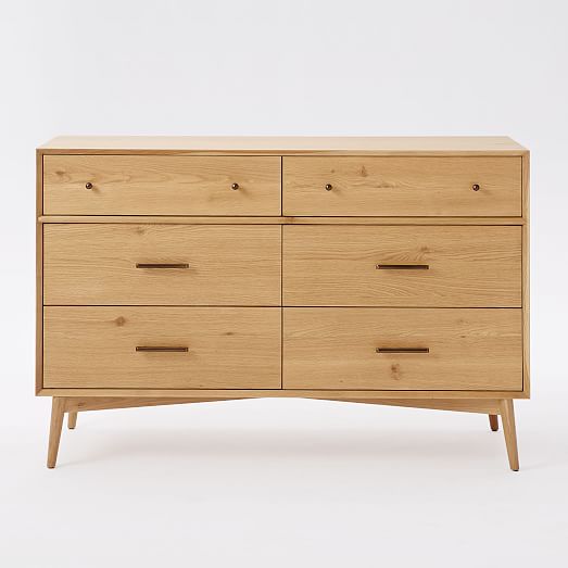 MidCentury 6Drawer Dresser Natural Oak west elm