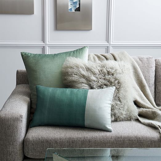 Mongolian Lamb Pillow Cover Light Sage (16") west elm