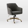 Helvetica Leather Office Chair | west elm