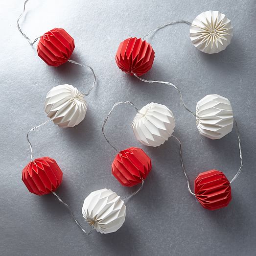 LED LightUp Paper Garland west elm