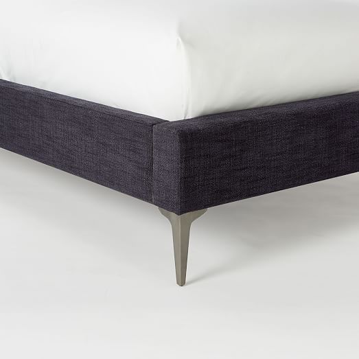 Deco Upholstered Bed YarnDyed Linen Weave west elm