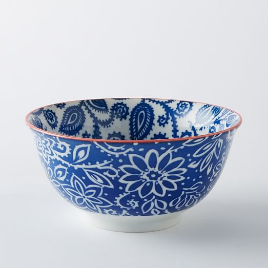 Folk Pad Printed Serving Bowls west elm