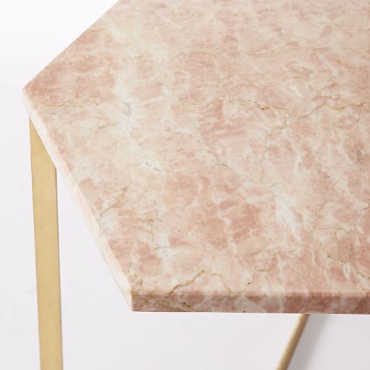 Hex Side Table Antique Brass west elm