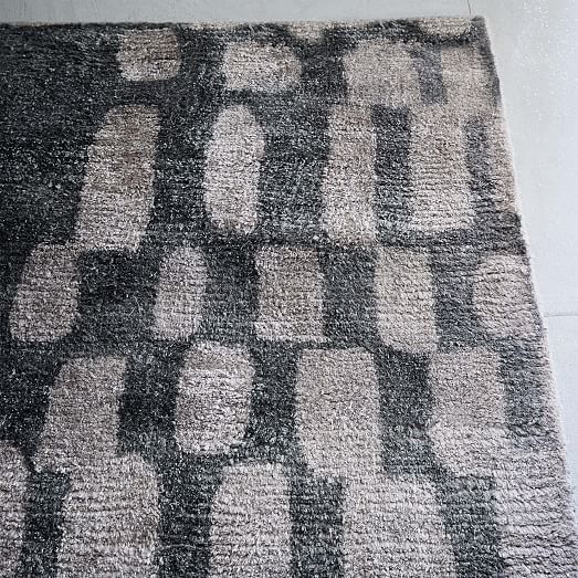 Trellis Shine Wool Rug Slate west elm