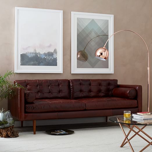 Monroe MidCentury Leather Sofa (80") west elm