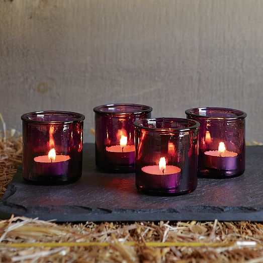 Recycled Glass Candle Holders west elm