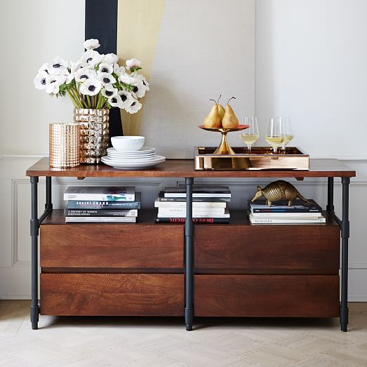 Pipe Media Console Long west elm