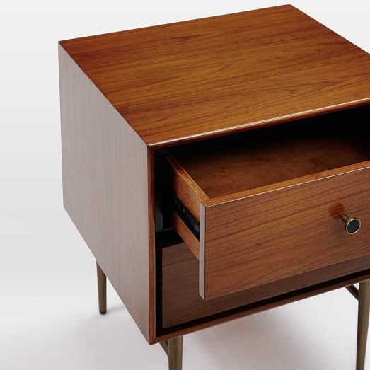 Heston MidCentury Nightstand Walnut west elm