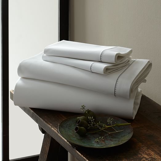 350ThreadCount Organic Sateen Sheet Set west elm