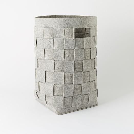 Woven Felt Tall Basket west elm