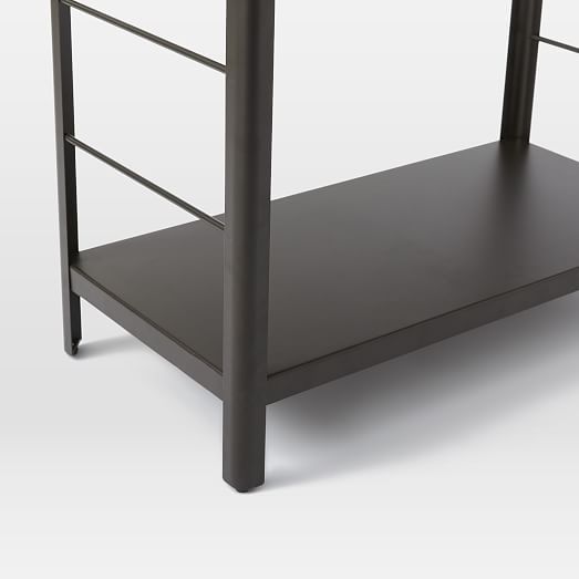 Marble Kitchen Island + Pot Rack west elm