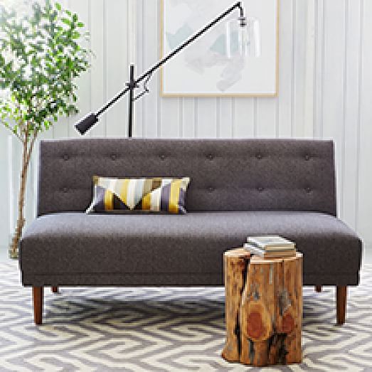 Rounded Retro Armless Sofa west elm