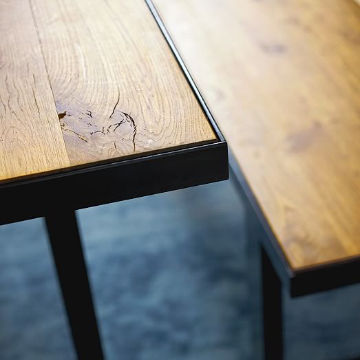 Industrial Oak + Steel Dining Table west elm