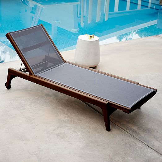 MidCentury Outdoor Lounger Auburn west elm