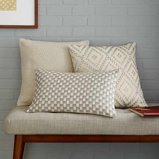 Woven Ribbon Pillow Cover west elm