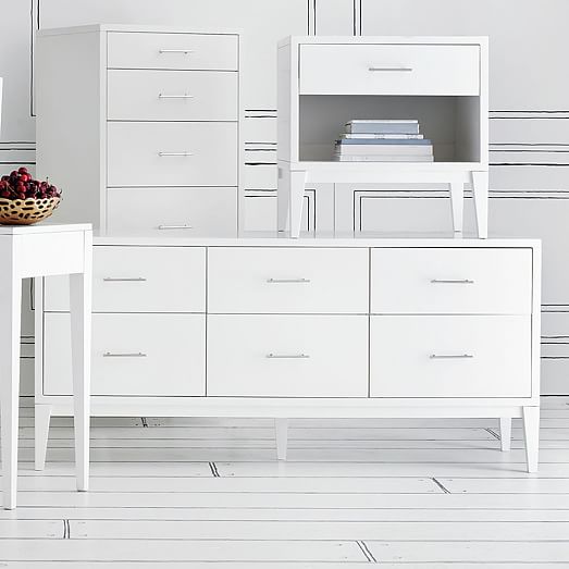 NarrowLeg 6Drawer Dresser White west elm