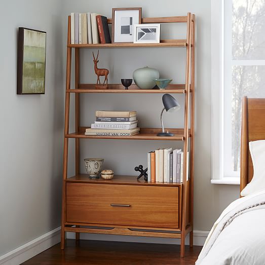 MidCentury Bookshelf Tall Wide west elm