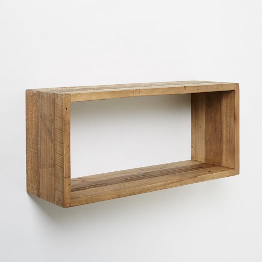 Reclaimed Pine Floating Box Shelf west elm