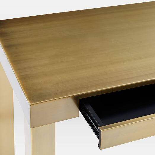 Parsons Desk Blackened Brass west elm