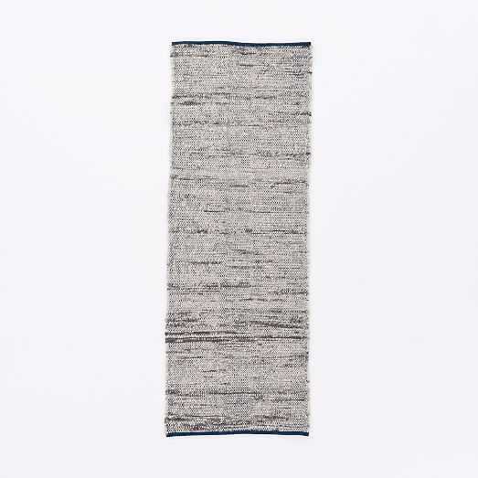 Plain Weave Sweater Wool Rug Midnight west elm