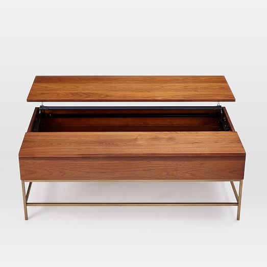 Storage Coffee Table Walnut/Antique Brass west elm