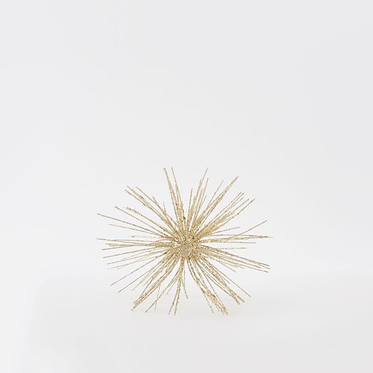 Glitter Burst Ornaments + Tree Topper west elm