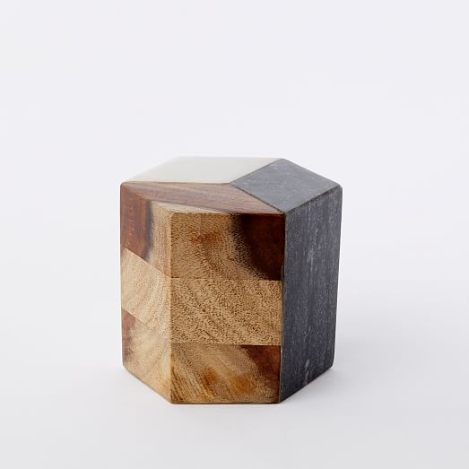 Marble + Wood Geometric Objects west elm