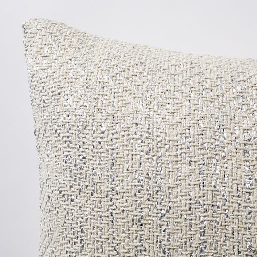 Woven Metallic Pillow Cover west elm