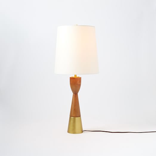 West Elm Rejuvenation Mid Century Wood Table Lamp Tall West Elm