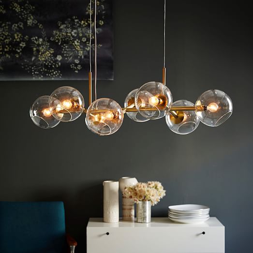 Staggered Glass Chandelier 8Light west elm