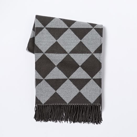 Warmest Throw Triangle Jacquard west elm