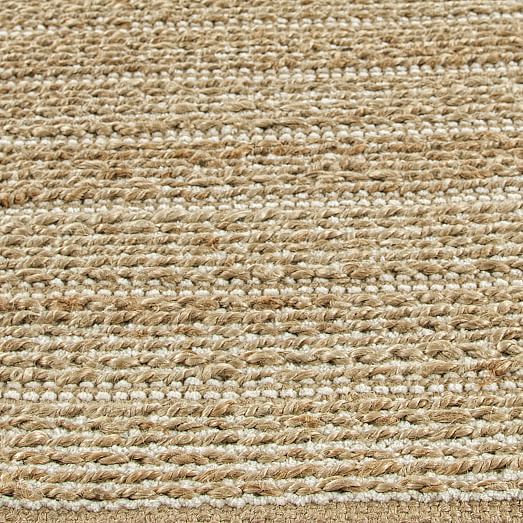 Woven Stripe Jute + Cotton Rug west elm