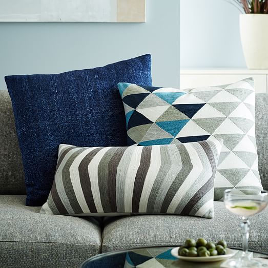 Silk HandLoomed Pillow Cover Nightshade west elm