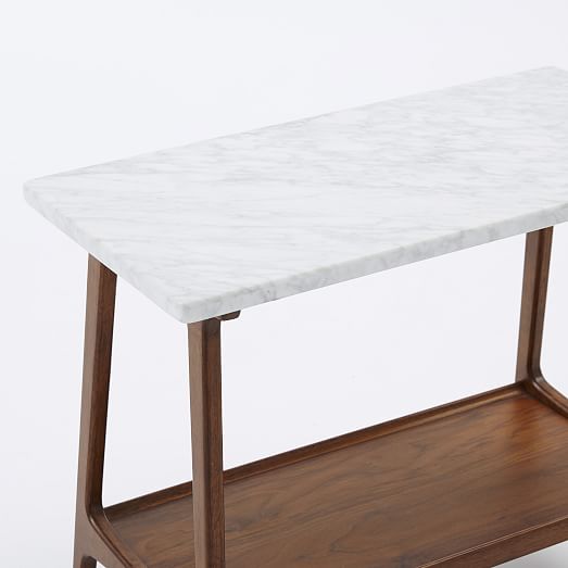 Reeve Mid-Century Side Table - Marble | west elm