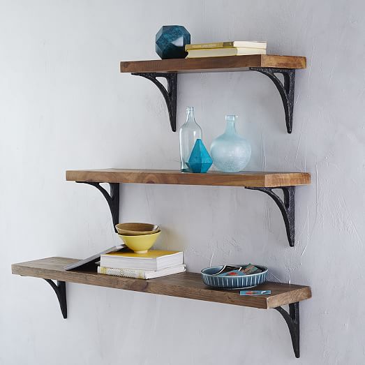 Reclaimed Wood Shelving + Brackets west elm