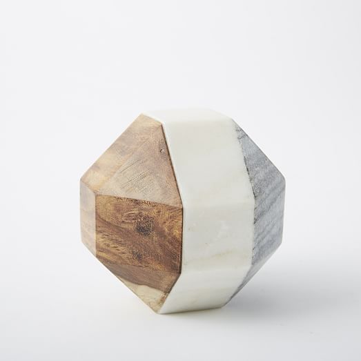 Marble + Wood Geometric Objects west elm